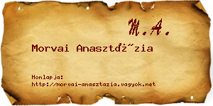 Morvai Anasztázia névjegykártya
